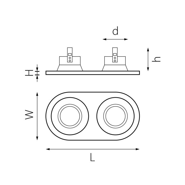 Встраиваемый светильник Lightstar Domino D6560607