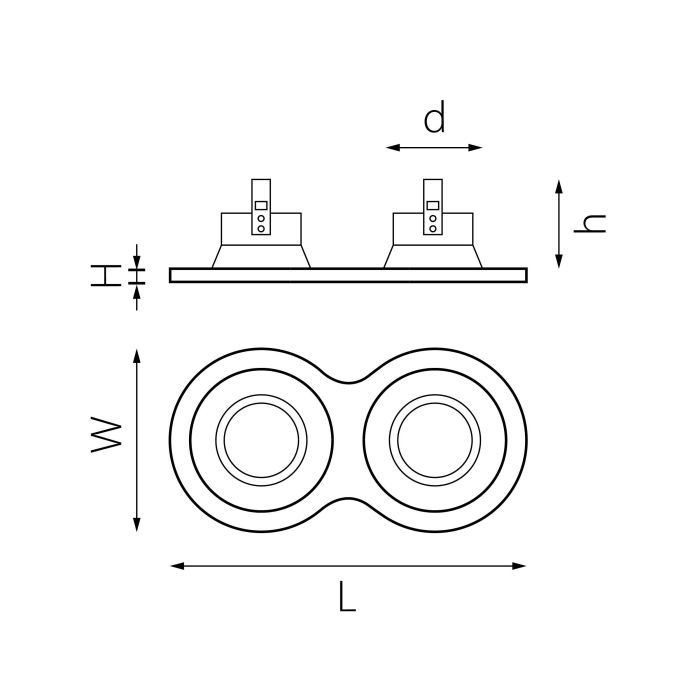 Встраиваемый светильник Lightstar Domino D6270303