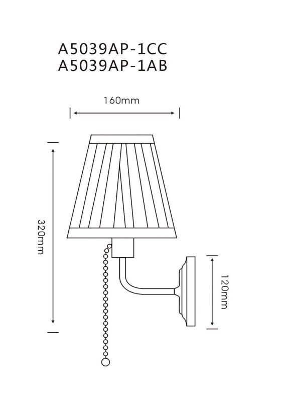 Бра Arte Lamp Marriot A5039AP-1CC