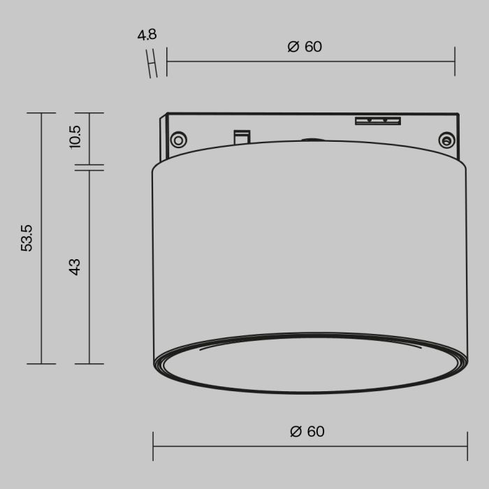 Накладной светильник Maytoni Alfa S TR188-1-5W4K-M-BW