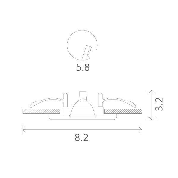 Встраиваемый светильник Arte Lamp Praktisch A1203PL-1WH