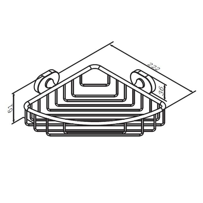 A7434800 Sense L, Корзина для душа угловая, хром