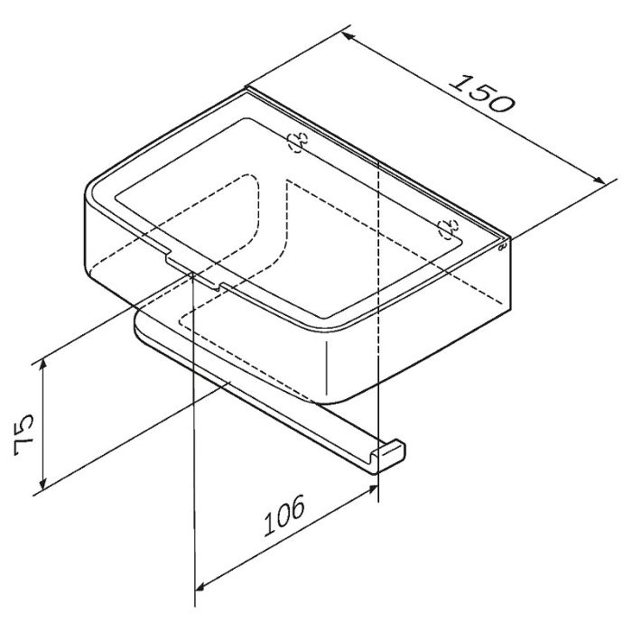 A50A341500 Inspire V2.0, Держатель для туалетной бумаги с коробкой, хром, шт