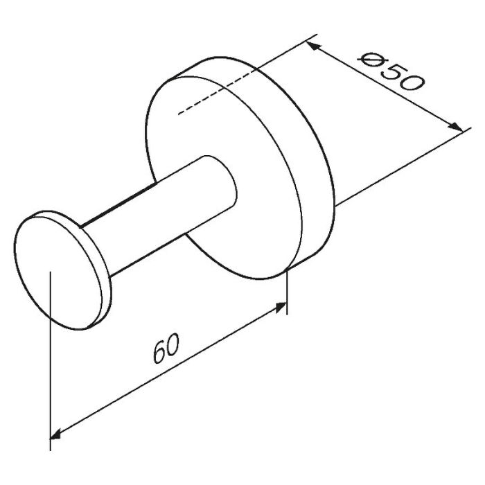 A50A35800 Inspire V2.0, Крючок для халата, хром, шт