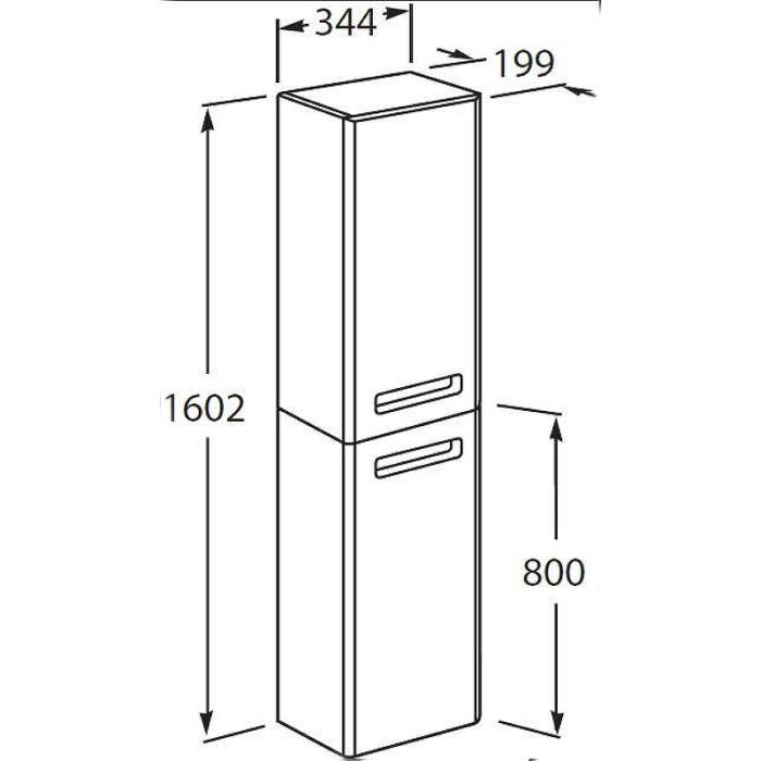 Шкаф - колонна Roca The Gap L цвет белая матовая ZRU9302739