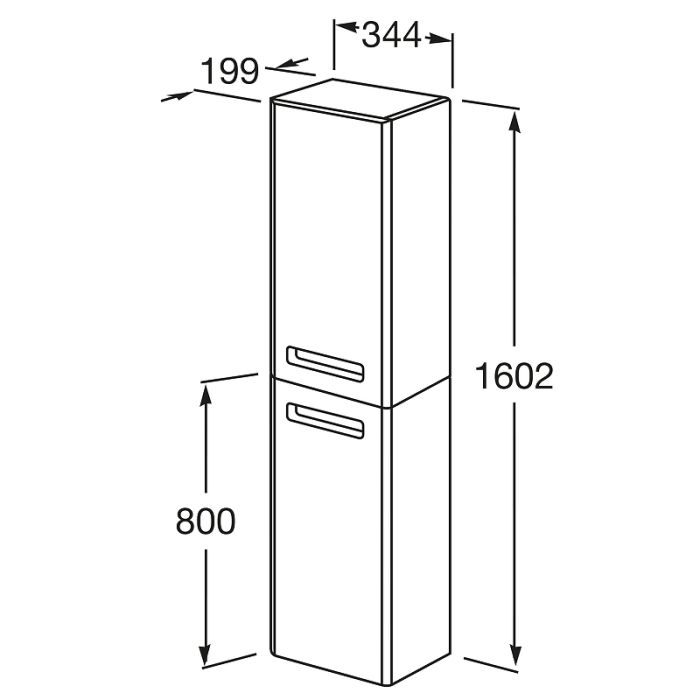 Шкаф - колонна Roca The Gap R цвет белая матовая ZRU9302738