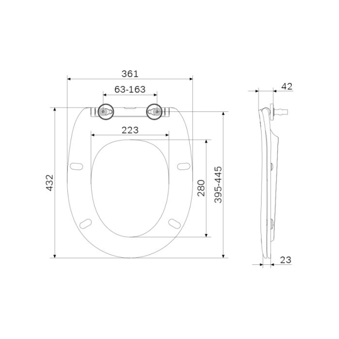 C747855WH Sense сиденье для подвесного унитаза Sense C741700WH, микролифт