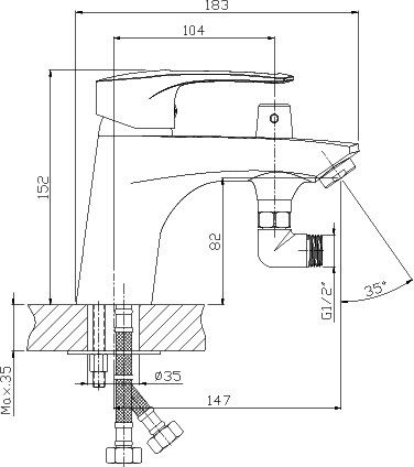 Смеситель для ванны Rossinka T (T40-38)