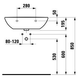 Раковина подвесная Laufen Pro 65x50 8.1095.3.000.104.1