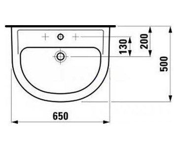 Раковина подвесная Laufen Pro 65x50 8.1095.3.000.104.1