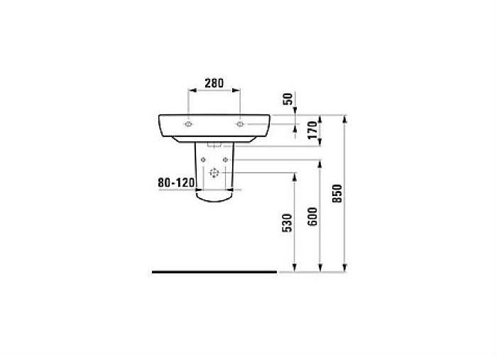 Полупьедестал для раковины Laufen Pro/Pro S 8.1995.1.000.000.1