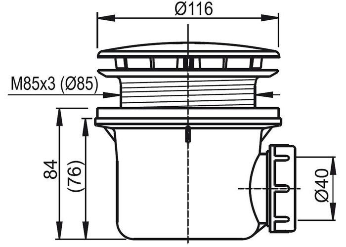 Сифон для поддона Ravak Standard 90 X01314