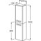 Шкаф - колонна Roca The Gap R цвет фиолетовая ZRU9302746