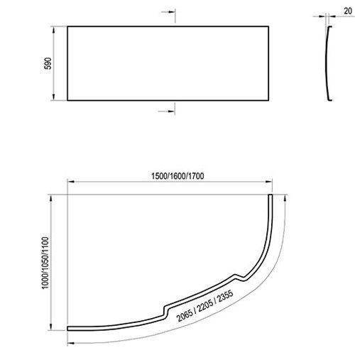 Акриловая ванна Ravak Asymmetric 150x100 L C441000000 без гидромассажа