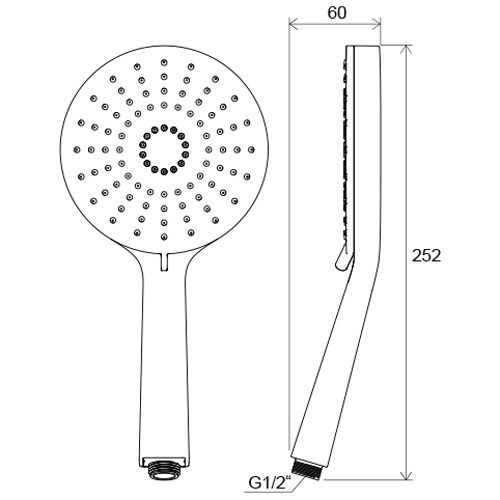 Ручной душ Ravak Flat XXL 961.00 (X07P344)