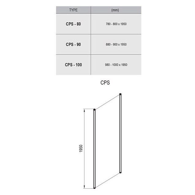 Душевая стенка Ravak Chrome CPS-90 9QV70C00Z1 профиль Хром стекло Transparent