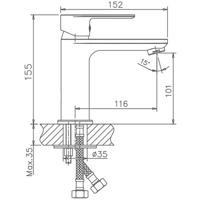 Смеситель для раковины Haiba (HB10505)