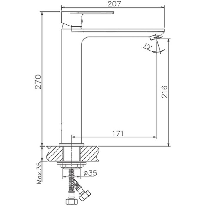 Смеситель для раковины Haiba (HB11505-8)