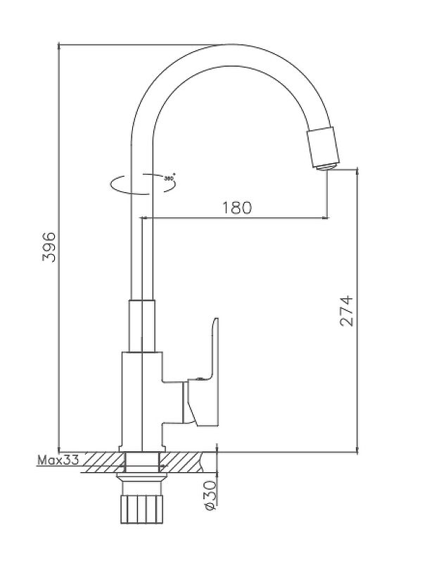 Смеситель для кухни Haiba (HB70112-3)