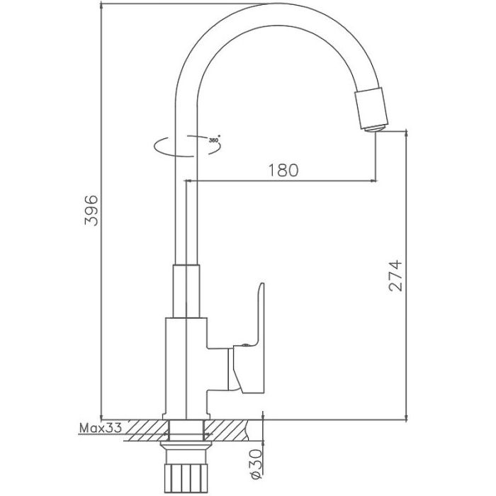 Смеситель для кухни Haiba (HB70113-7)