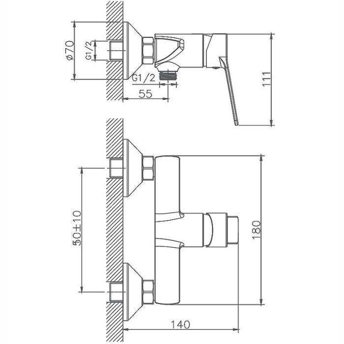 Гигиенический душ со смесителем Haiba (HB55559)