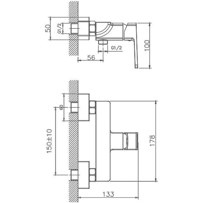 Гигиенический душ со смесителем Haiba (HB55176)