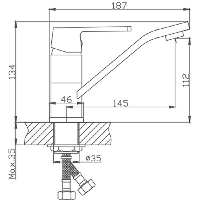 Смеситель для кухни Haiba (HB45804-2)