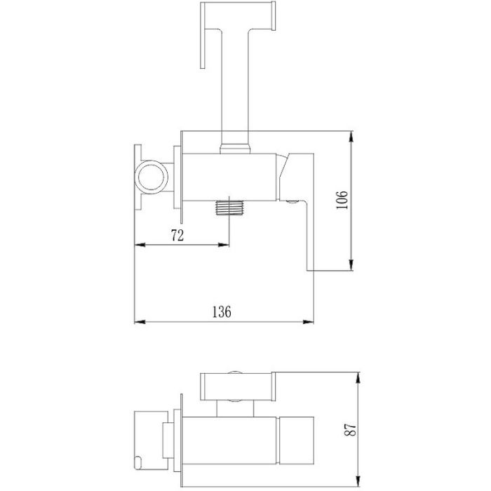 Гигиенический душ со смесителем Haiba (HB5512)