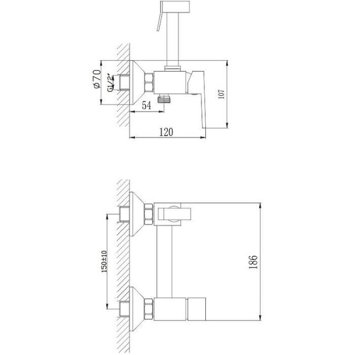 Гигиенический душ со смесителем Haiba (HB5513)