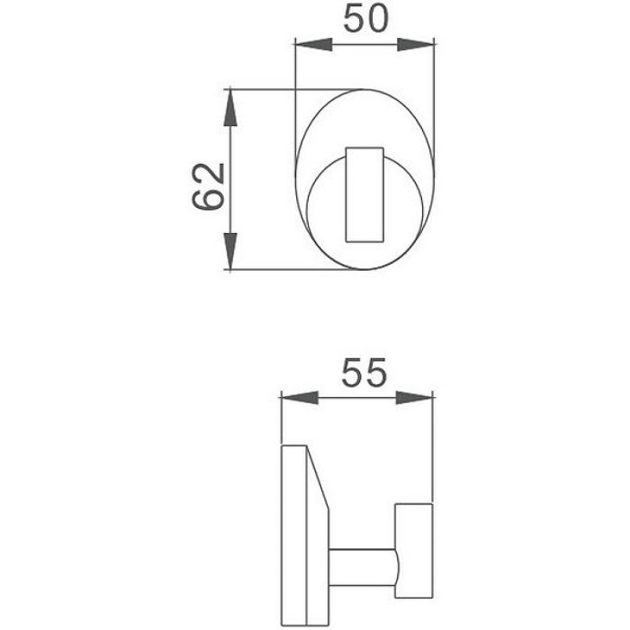 Крючок для ванной комнаты Haiba хром (HB1605-1)