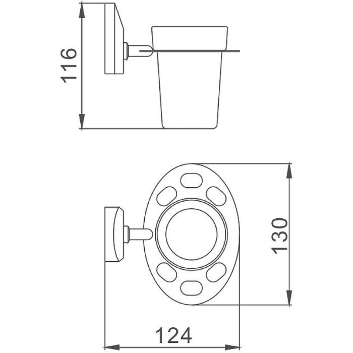 Стакан для ванной комнаты Haiba хром (HB1606-1)