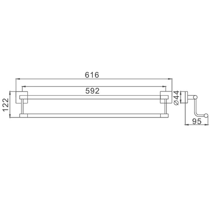 Полотенцедержатель Haiba хром (HB8609)