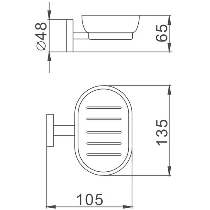 Мыльница Haiba черный (HB8702)