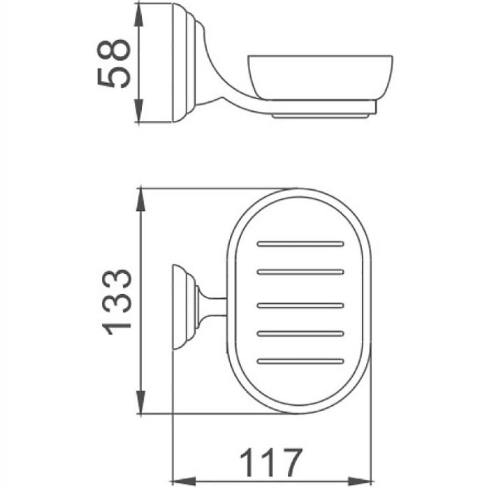 Мыльница Haiba хром (HB1502)