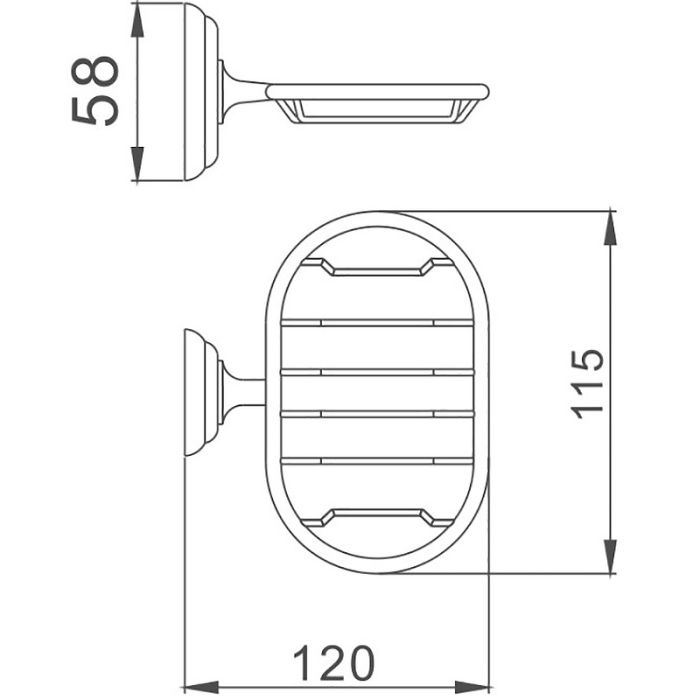 Мыльница Haiba хром (HB1502-1)