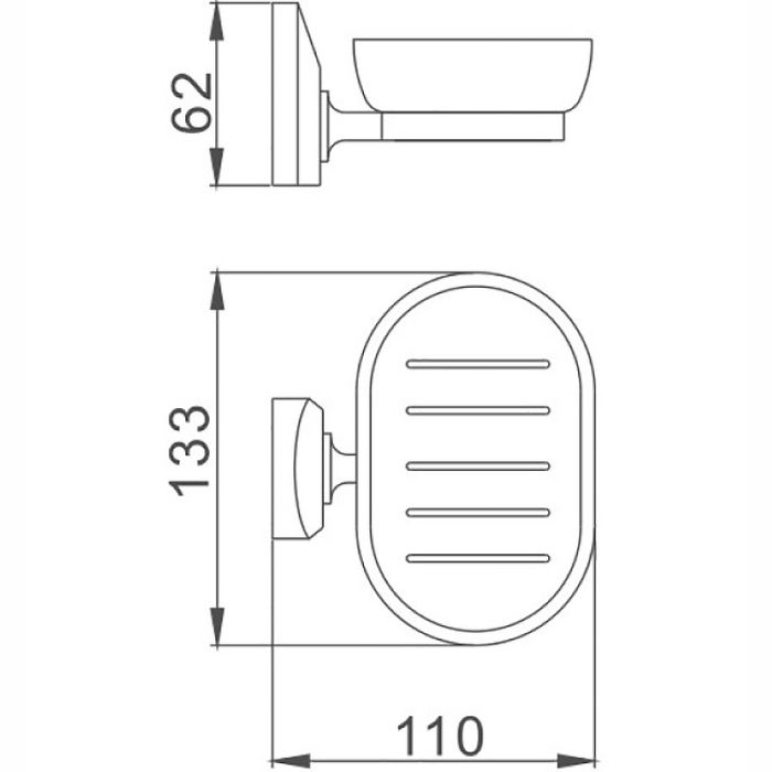 Мыльница Haiba хром (HB1602)