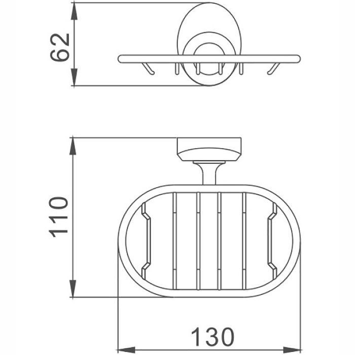 Мыльница Haiba хром (HB1602-1)