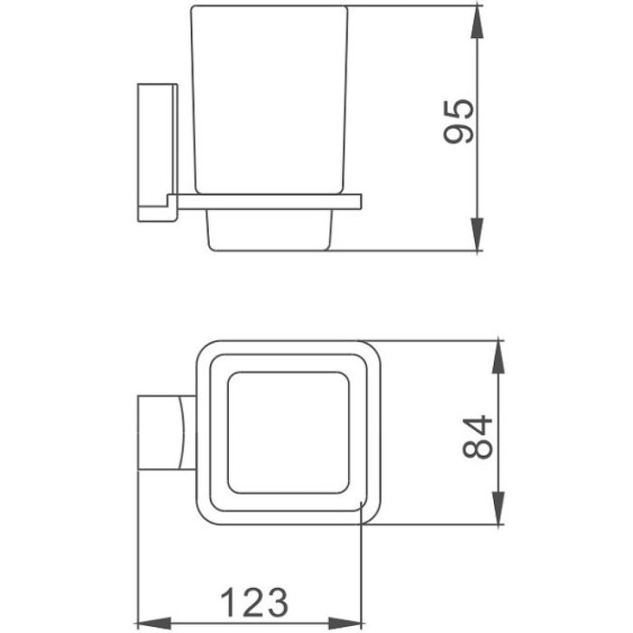 Стакан для ванной комнаты Haiba хром (HB8806)