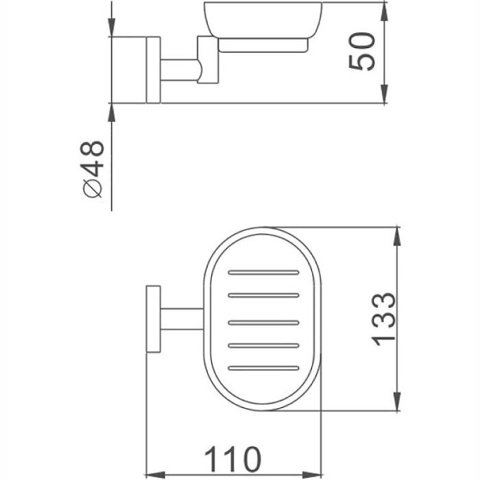 Мыльница Haiba хром (HB1702)