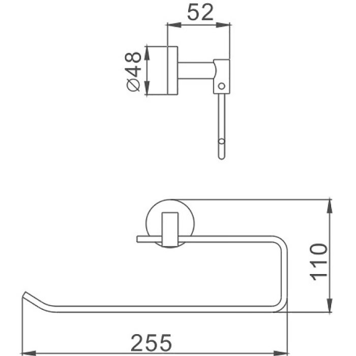 Полотенцедержатель Haiba хром (HB1703-2)