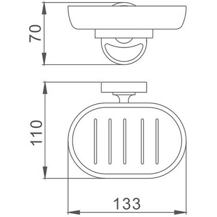 Мыльница Haiba хром (HB1902)