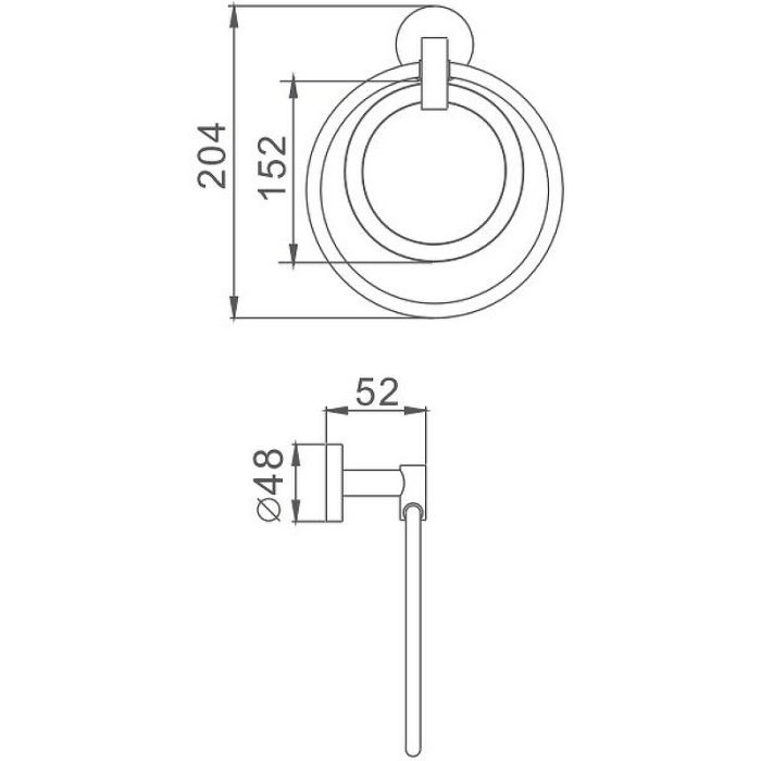 Полотенцедержатель Haiba хром (HB1704-1)