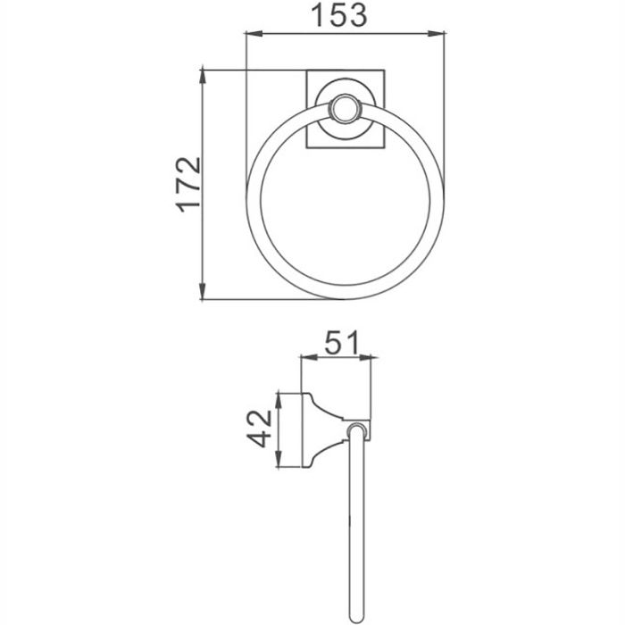 Полотенцедержатель Haiba хром (HB8504)