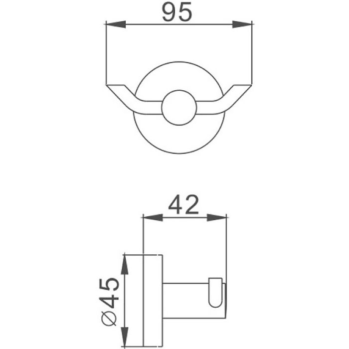 Крючок для ванной комнаты Haiba черный (HB8705-2)