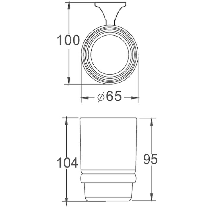 Стакан для ванной комнаты Haiba хром (HB8506)