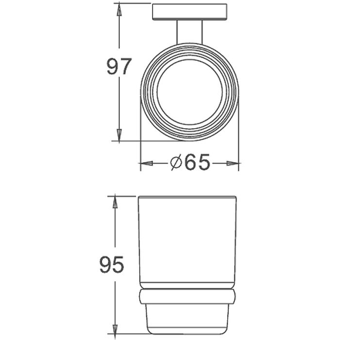 Стакан для ванной комнаты Haiba хром (HB8606)