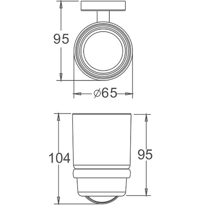 Стакан для ванной комнаты Haiba черный (HB8706)