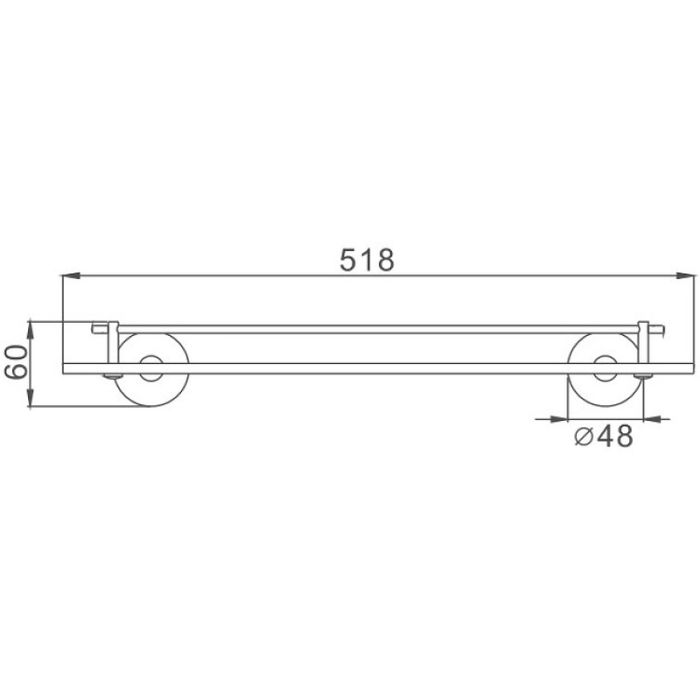 Полка стеклянная Haiba черный (HB8707)