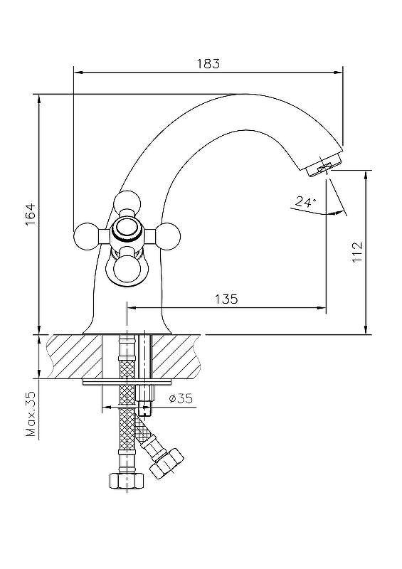 Смеситель для раковины Haiba (HB1019-5)