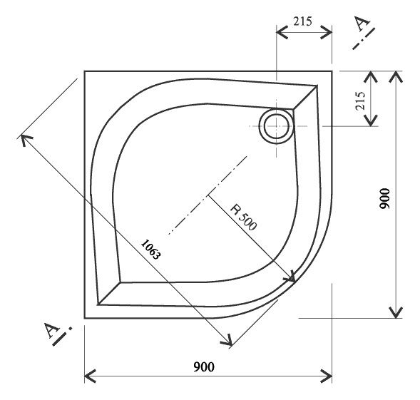 Душевой поддон Ravak Elipso 90 PAN A227701410